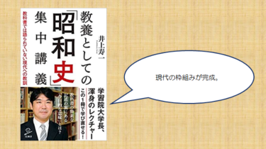 ☞【現代の枠組みが完成】『教養としての昭和史集中講義』§5.